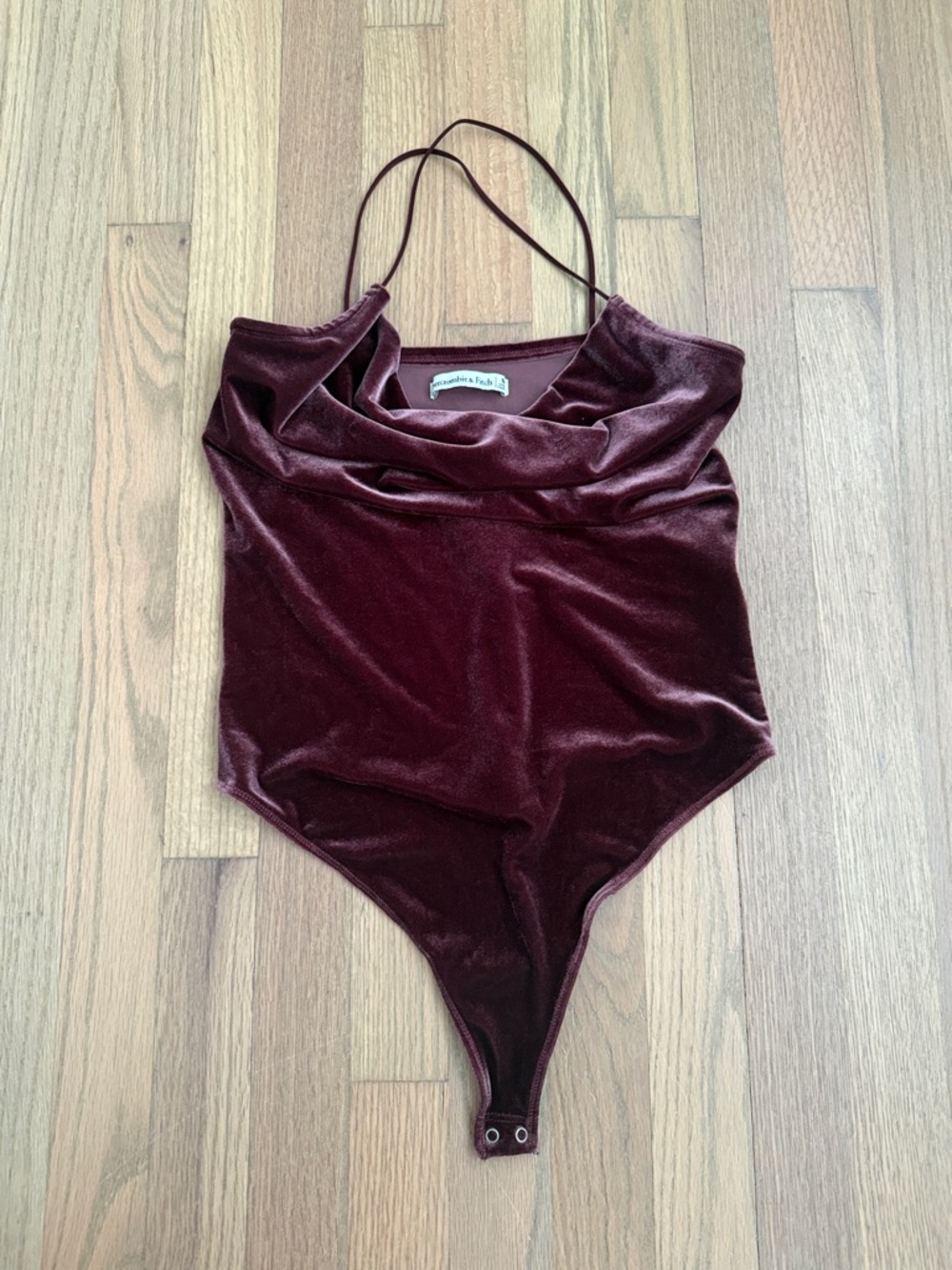 Abercrombie & Fitch Velvet Cowlneck Bodysuit